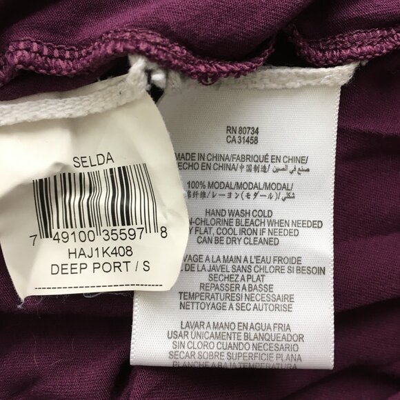 BCBGMAXAZRIA Deep Port SELDA Ruching Back Long Sleeve Shirt Top - Picture 3 of 8